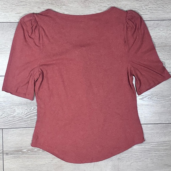 Anthropologie Puff Sleeve Henley Top - Picture 13 of 14
